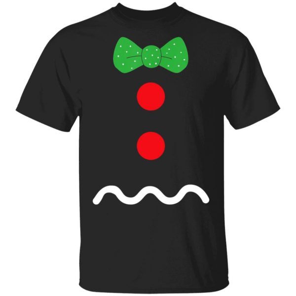 Gingerbread Man Christmas T-Shirt Funny Xmas Costume Graphic Tees