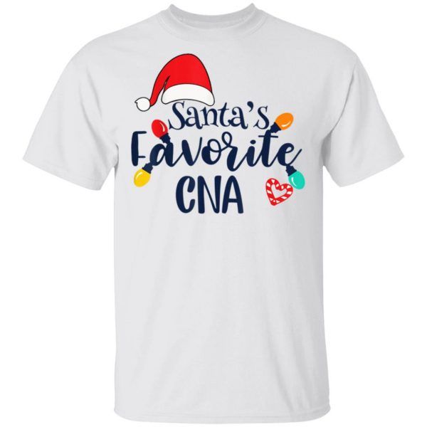 Santa's Favorite CNA Nurse Costume Christmas 2021 Shirt Xmas Gifts