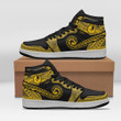 Yap Custom Shoes - Polynesian Pattern JD Sneakers Black And Yellow