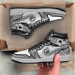 Papua New Guinea Custom Shoes - Polynesian Pattern JD Sneakers Black And White 01