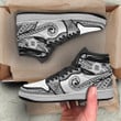 Papua New Guinea Custom Shoes - Polynesian Pattern JD Sneakers Black And White