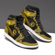 Cook Islands Custom Shoes - Polynesian Pattern JD Sneakers Black And Yellow