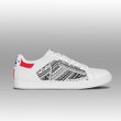 Personalized Shoes - Polynesian Custom Name Sneakers Austral Islands Flag And Coat Of Arms Custom Skate Shoes