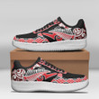 Maori AF Sneakers - New Zealand Maori Kowhaiwhai AF Custom Shoes Red And Black Colour