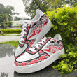 Maori AF Sneakers - New Zealand Maori Kowhaiwhai AF Custom Shoes Red And White Colour