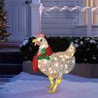 Light Up Chicken With Scarves Holiday Christmas Decoration Outdoor Garden Decoration