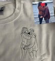 Custom Portrait from photo, outline photo Embroidery sweatshirt