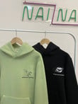 Couple Embroidered Space Rocket and Moon Hoodies Sweatshirts