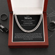To My Man Cuban Chain Necklace for Him