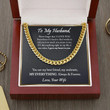 To My Husband Cuban Chain Necklace