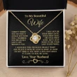 To my Beautiful Wife Necklace