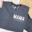 Custom Embroidered Sweatshirt for Mom, Mom Shirt Children's Name