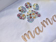 Custom Intials Mama Dog Paw Embroidered Sweatshirt