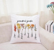 Personalize Grandma's Garden Pillow Cover Mother's Day Gift