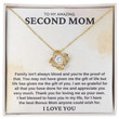 Mother's day gift Second Mom Love Knot necklace