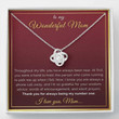 Mother's Day Gift Wonderful Mom Love Knot necklace