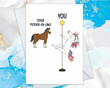 Funny Mother In Law Card Unicorn Pole Dancing