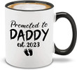 Promoted To Daddy Est 2023 Ceramic Coffee Mug