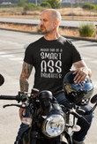 Proud Dad Smart Ass Daughter Fathers Day Shirt, Funny Fathers Day Gift for Him