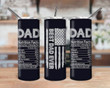 American Flag Dad, Dad Nutrition Facts Tumbler