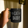 Cat Daddy Black Mug, Cat Dad Mug