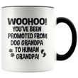 Woohoo! Dog Grandpa To Human Grandpa Mug - New Grandpa Mug