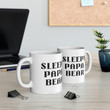 Papa Bear Mug, Fathers Day Mug, Sleepy Papa Bear Coffee Mug