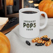 Dad Coffee Cup, Luckiest Pops Ever Mug, Fathers Grandfathers Step-dad Gift Coffee Cup