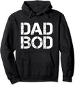 Dad Bod Rough Strong 90s White Stencil Text Pullover Hoodie