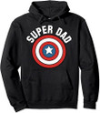 Father's Day Super Dad Shield Pullover Hoodie
