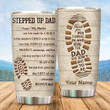 Personalized Tumbler For Stepped Up Dad From Bonus Daughter Son Step Dad Gift