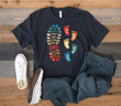 Personalized Dad And Kids Footprints Names Shirt, Dad and Kids Footprints T-Shirt