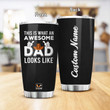 Personalized Awesome DAD Tumblers Stainless Steel