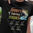 Personalized Dad Grandpa Fishing Buddies T Shirt, Custom Kids Name Daddy Father Day Shirt