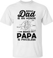 Personalized Being Dad Is Honor Being Papa Is Priceless Shirt, Custom Dad Grandpa Papa with Kids Name Shirt