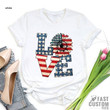 America Shirt, Love America Shirt, 4th Of July Shirt, Fourth of July, Sunflower America Shirt, Memorial Day Shirt, Independence Day Shirt