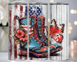 Patriotic Boots 20 oz Tumbler - 4th of July Tumbler
