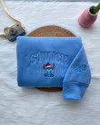 Stitch & Angel Xmas Hats Embroidered Matching Set Sweatshirt, Hoodie