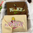 Tiana & Cinderella Embroidered Matching Set Sweatshirt, Hoodie