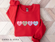 Valentines Day Sweatshirt, Conversation Hearts Sweatshirt