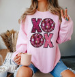 XOXO Faux Sequin Sweatshirt, Disco Ball Valentine Sweatshirt
