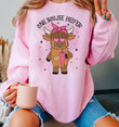 Heifer Valentine Sweatshirt, Highland Cow Valentine Sweatshirt