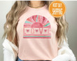 Love Retro Valentine Shirt, Womens Valentines Day Sweatshirt