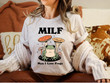 MILF Froggy Retro Tee - Funny Cottagecore Frog Shirt