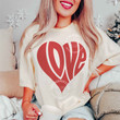 Retro Love Heart, Love Retro Love Heart Shirt