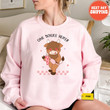 One Boujee Heifer Valentine Shirt, Cow Valentines Sweatshirt, Cow Heart Sarcastic Valentines Gifts