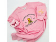 Embroidered Cute Bear Winnie Pooh embroidery sweatshirt/Fall Season, Y2K Style Crewneck, honey sleeve message