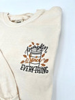 Embroidered Pumpkin Spice Everything sweater, Pumpkin Spice Everything, Pumpkin Spice, Fall Sweater, Embroidered fall pullover, plus sizes