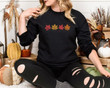 Vintage Fall Sweater, Embroidered Autumn Leaves Crewneck Sweatshirt, Fall Season Unisex Outfit, Halloween Thanksgiving Gift
