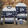Miller Lite Christmas Sweater Royal Blue